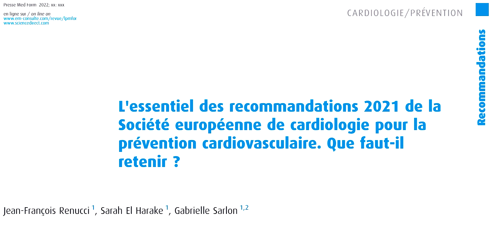 Dr Jean-François RENUCCI - PREVENTION CARDIO VASCULAIRE